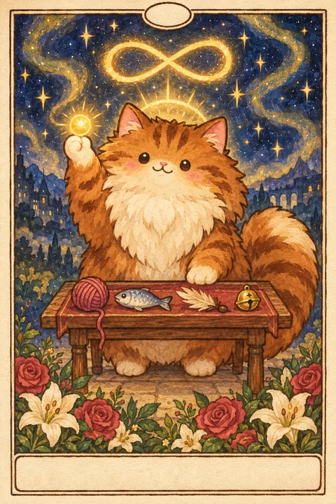V. The Brain Cell, painted tarot card