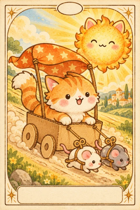 III. The Zoomer, painted tarot card
